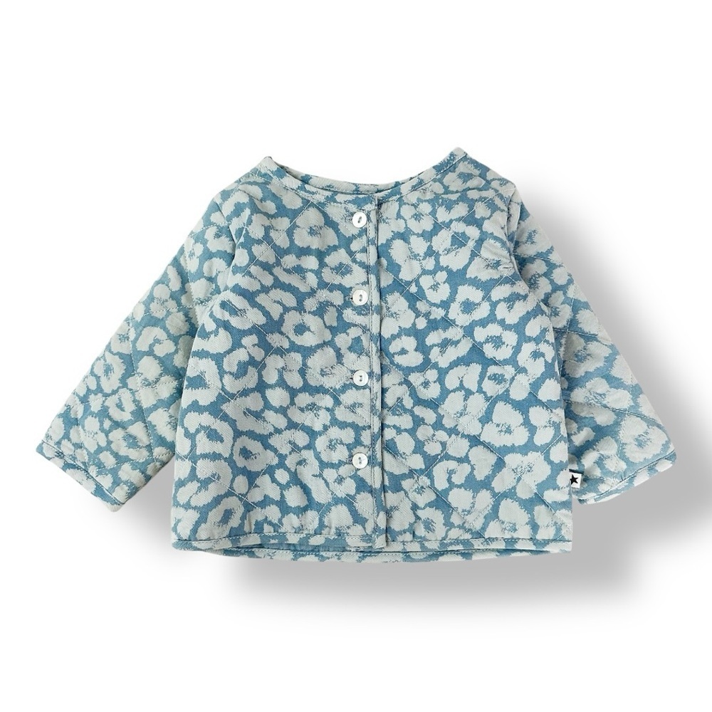 Molo | Quilted “Bleached Jaguar” Jacquard Jacket (6 mos) 💙